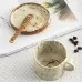 Creative Hand Pinch Stoneware Japanese-style Coffee Cup Spoon And Plate Suit Creative Hand Pinch Stoneware Japanese-style Coffee Cup Spoon And Plate Suit