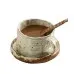Creative Hand Pinch Stoneware Japanese-style Coffee Cup Spoon And Plate Suit