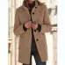 Fashion Stand Collar Woolen Coat With Pockets Fall Winter Casual Button Outwear For Women Clothing Fashion Stand Collar Woolen Coat With Pockets Fall Winter Casual Button Outwear For Women Clothing