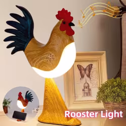 LED Rooster Night Light Touch With Sound Rechargeable Bedroom Bedside Lamp Dimmable Car Ambience Aroma Carrying Lamp Home Decor LED Rooster Night Light Touch With Sound Rechargeable Bedroom Bedside Lamp Dimmable Car Ambience Aroma Carrying Lamp Home Decor