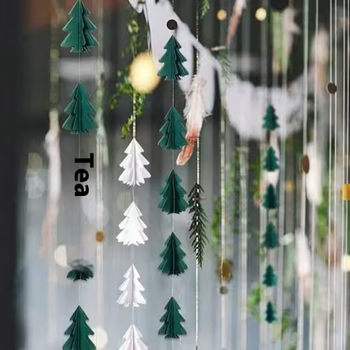 Christmas Atmosphere Snowflake Paper Hanging Charm