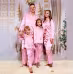 Children's Long-sleeved Parent-child Ice Silk Pajamas Suit