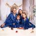 Children's Long-sleeved Parent-child Ice Silk Pajamas Suit Children's Long-sleeved Parent-child Ice Silk Pajamas Suit