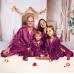Children's Long-sleeved Parent-child Ice Silk Pajamas Suit