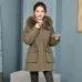 Waist Slimming Elegant Parka Cotton-padded Coat Fur Collar Western Style Velvet Lining Warm Coat Waist Slimming Elegant Parka Cotton-padded Coat Fur Collar Western Style Velvet Lining Warm Coat