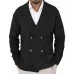 Cardigan Lapel Sweater Coat For Men Fall Winter Slim Double Breasted Sweaters Business Casual Style Lightweight Tops Cardigan Lapel Sweater Coat For Men Fall Winter Slim Double Breasted Sweaters Business Casual Style Lightweight Tops