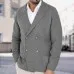 Cardigan Lapel Sweater Coat For Men Fall Winter Slim Double Breasted Sweaters Business Casual Style Lightweight Tops Cardigan Lapel Sweater Coat For Men Fall Winter Slim Double Breasted Sweaters Business Casual Style Lightweight Tops