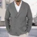 Cardigan Lapel Sweater Coat For Men Fall Winter Slim Double Breasted Sweaters Business Casual Style Lightweight Tops Cardigan Lapel Sweater Coat For Men Fall Winter Slim Double Breasted Sweaters Business Casual Style Lightweight Tops