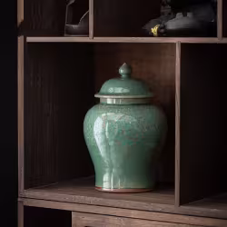 Kiln Baked Retro Temple Jar Chinese Tea Pot