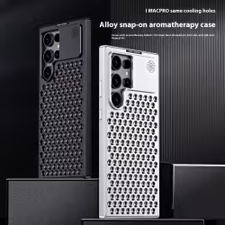Spring Fastener Magnetic Suction Aluminum Alloy Heat Dissipation S24ultra Phone Case