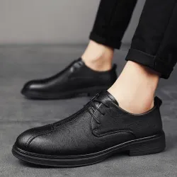 Plus Size Men's Casual Shoes Genuine Leather Lace-up Soft Bottom Plus Size Men's Casual Shoes Genuine Leather Lace-up Soft Bottom