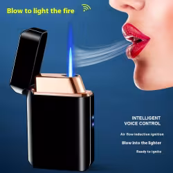 Voice-controlled Blow-and-blow Ignition Torch Lighter Voice-controlled Blow-and-blow Ignition Torch Lighter