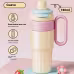 780ml Gradient Double Drink Thermal Cup Stainless Steel With Lid Coffee Cup Thermos Large Capacity Straw Cup For Male And Female