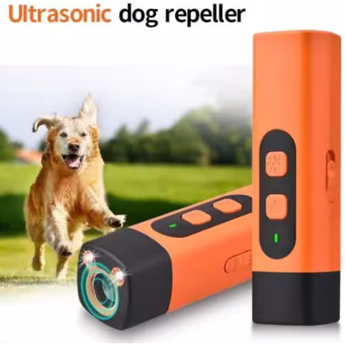 Pet Dog Repeller Ultrasonic Dog Training Device Rechargeable Anti Dog Bark Deterrent Device With LED Flashlight Pets Supplies