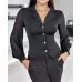 New European And American Style Fashion Mesh Patchwork Button Shirt Top New European And American Style Fashion Mesh Patchwork Button Shirt Top