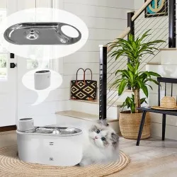 Stainless Steel Plate Pet Timing Flow Induction Function Water Feeder Stainless Steel Plate Pet Timing Flow Induction Function Water Feeder