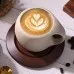 Stoneware Solid Wood Coaster Latte American Coffee Ceramic