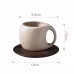 Stoneware Solid Wood Coaster Latte American Coffee Ceramic