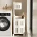 Household Toilet Laundry Baskets Double-layer Large Capacity Foldable Laundry Basket