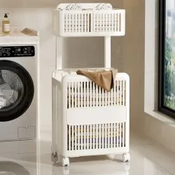 Household Toilet Laundry Baskets Double-layer Large Capacity Foldable Laundry Basket Household Toilet Laundry Baskets Double-layer Large Capacity Foldable Laundry Basket