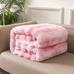 Autumn And Winter Thickening Nap Tie-dyed Double-sided Imitation Rabbit Fur Blanket Autumn And Winter Thickening Nap Tie-dyed Double-sided Imitation Rabbit Fur Blanket