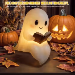 Cute LED Ghost Night Light Children's Nightlight Gift Bedside Sleep Lamp Halloween Decorations Lovely Ghost Lamp Warm Light Cute LED Ghost Night Light Children's Nightlight Gift Bedside Sleep Lamp Halloween Decorations Lovely Ghost Lamp Warm Light