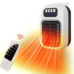 Wall Mounted Portable Small Electric Heater With Remote Control, Adjustable Silent Thermostat Suitable For Winter Home Offices Bathroom