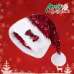 Christmas Hat With Red Sequins And Bow Design Warm Plush Decorative Hat, Christmas Enlarged And Thickened Long Haired Hat