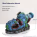 Pirate Ship Aquarium Landscape Fish Tank Decorative Ship Hideout Ornament Hollow Resin Ship Wreck