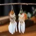 V-shaped Personality Long Feather Earrings V-shaped Personality Long Feather Earrings