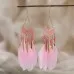 V-shaped Personality Long Feather Earrings