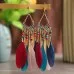 V-shaped Personality Long Feather Earrings V-shaped Personality Long Feather Earrings