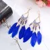V-shaped Personality Long Feather Earrings V-shaped Personality Long Feather Earrings