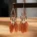 V-shaped Personality Long Feather Earrings V-shaped Personality Long Feather Earrings