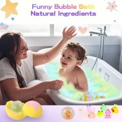 Glow-in-the-Dark Doll-Shaped Bath Bombs - Kids Bath Time Fun Set with Fizzing Bubble Foam Glow-in-the-Dark Doll-Shaped Bath Bombs - Kids Bath Time Fun Set with Fizzing Bubble Foam