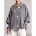 Button-down Cardigan Women's Fall Winter Lapel Button Knitted Jacket Long Sleeve Loose Fit Sweater Outerwear