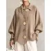 Button-down Cardigan Women's Fall Winter Lapel Button Knitted Jacket Long Sleeve Loose Fit Sweater Outerwear Button-down Cardigan Women's Fall Winter Lapel Button Knitted Jacket Long Sleeve Loose Fit Sweater Outerwear