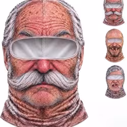 Realistic Winter Ski Face Mask Windproof Thermal Balaclava For Outdoor Sports And Parties