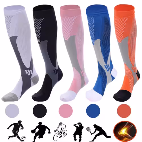 Compression Socks For Men&Women Best Graduated Athletic Fit For Running Flight Travel Boost Stamina Circulation&Recovery Socks
