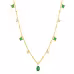 Generous water drop emerald zircon necklace