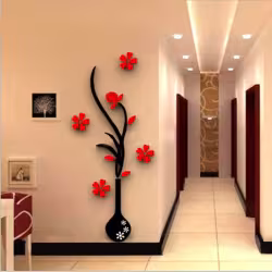 Creative vase acrylic 3D wall sticker Creative vase acrylic 3D wall sticker