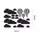 Hot air balloon white cloud wall stickers Hot air balloon white cloud wall stickers