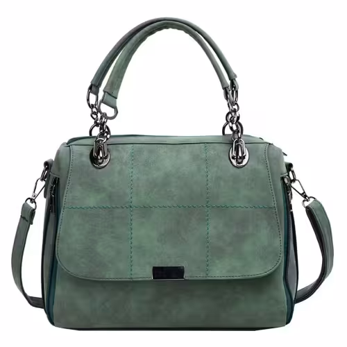Matte Women Scrub Female Shoulder Bags Large Capacity Matcha Green PU Leather Lady Totes Boston Bag for Travel Hand Bags