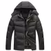 Hooded slim fit plus down padded down jacket men