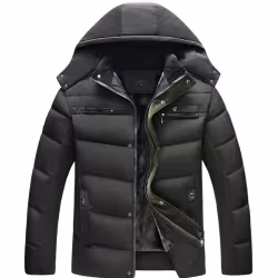 Hooded slim fit plus down padded down jacket men Hooded slim fit plus down padded down jacket men