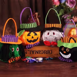 Cute Halloween Candy Bag Halloween Pumpkin Pattern Portable Handbag Cosplay Props Gift Basket Kids Gifts Cute Halloween Candy Bag Halloween Pumpkin Pattern Portable Handbag Cosplay Props Gift Basket Kids Gifts