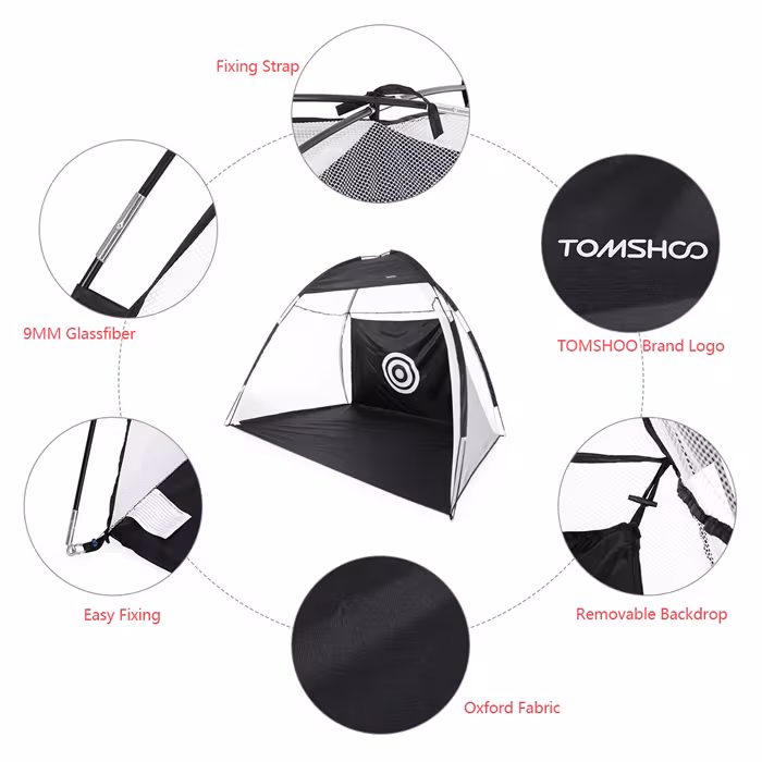 Golf Practice Net Tent Golf Hitting Cage Garden Grassland Practice Tent Golf Training Equipment Mesh Outdoor