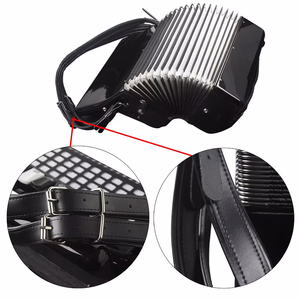 Leather Accordion Straps Adjustable From 60 Bass To 120 Bass Accordion Universal Straps