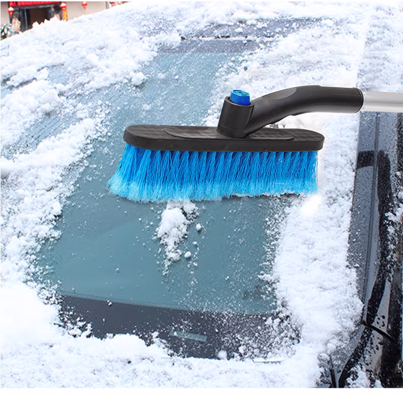 Car Cleaning Brush Ice Scraper Detachable Snow Shovel Brush Dust Remove Brush Auto Windshield Extendable Snow Brush Foam Handle