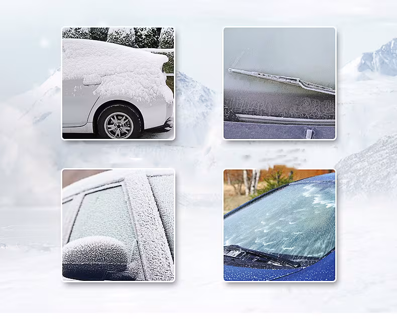 Car Cleaning Brush Ice Scraper Detachable Snow Shovel Brush Dust Remove Brush Auto Windshield Extendable Snow Brush Foam Handle